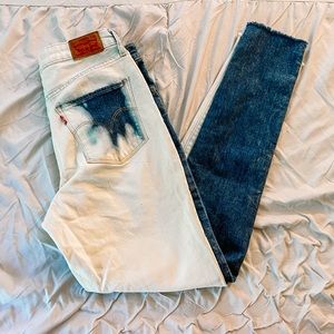 SOLD LEVI’S BLEACH WASH DUAL COLORED JEANS